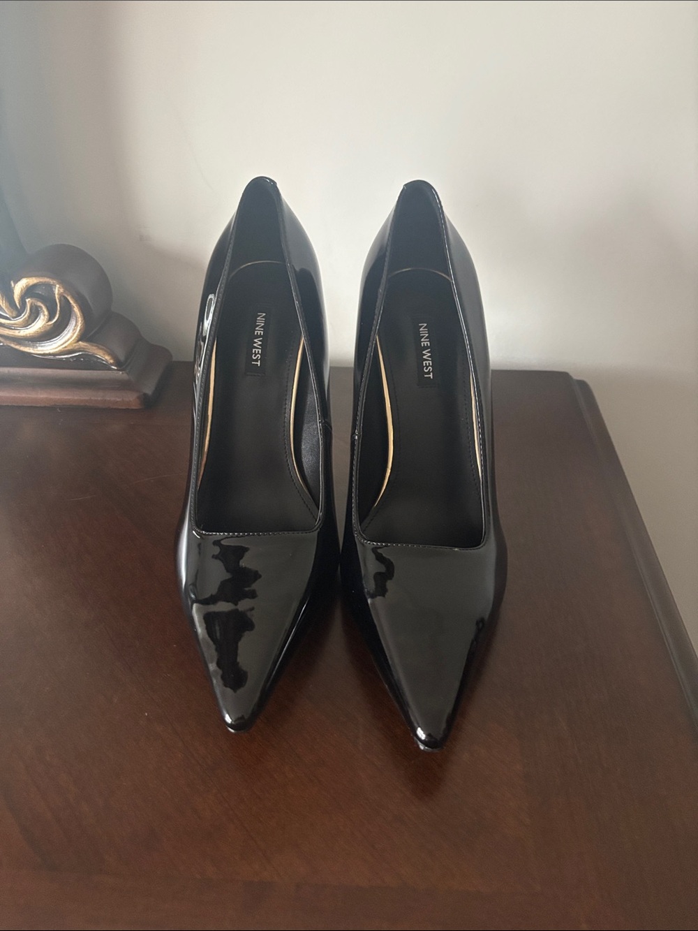 Nine West Black Patent Pointed Toe Stiletto Pumps